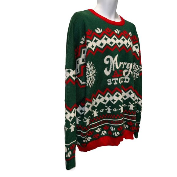 Rare Dutch Bros Brothers Christmas Sweater Mens XL Merry and Stoked Ugly Holiday - Picture 4 of 9